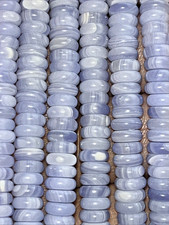 Blau gestreifter Achat Perlen