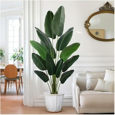 Künstliche Palme, Paradiesvogel, Bananenblatt, 1,8 m, Indoor & Outdoor, dekor...