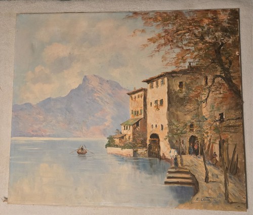 ölgemälde gandria luganersee - Ölgemälde,