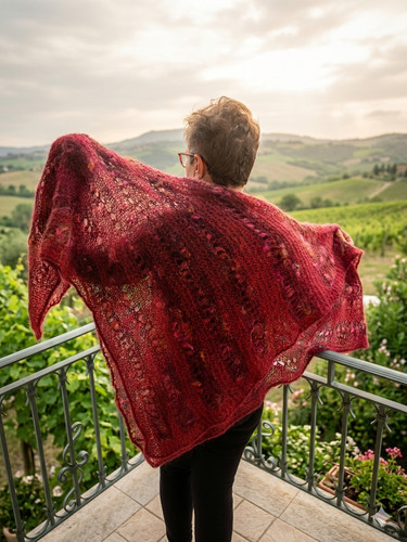 Erbstück roter mohair seide - &,