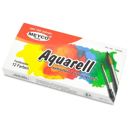 Aquarell farbkasten set 12 - aquarell-farbkasten;, set/12