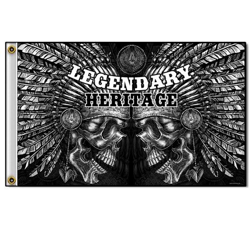 Indian heritage biker flagge - heritage,