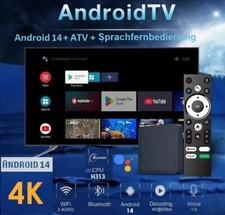 2025 Android Tv Box 14 ATV 4K HDR Dual WIFI6 YouTube + Apps 5,2 BT TOP OVP NEU