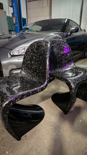 Panton chair forged carbon - forged,