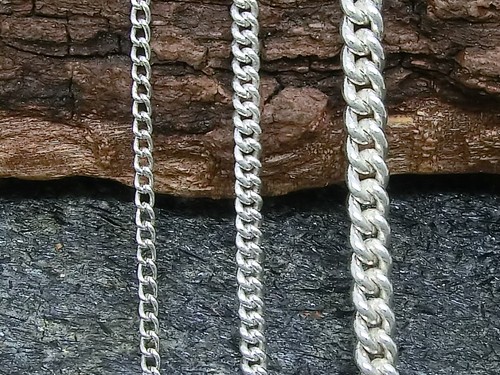 Halskette kette echt - kette, silber