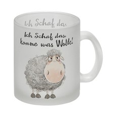Schaf Glas Tasse mit Spruch