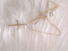 Anhänger Kreuz 333 Gelbgold Kette Venezia 45 cm 925 Silber vergoldet 