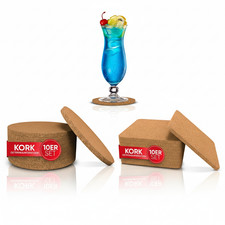 Korkuntersetzer rund eckig Kork Untersetzer Gläser Glasuntersetzer Bierdeckel