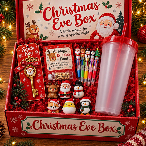 Heiligabend geschenkbox set - heiligabend,
