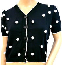 Cardigan schwarz mit weißen