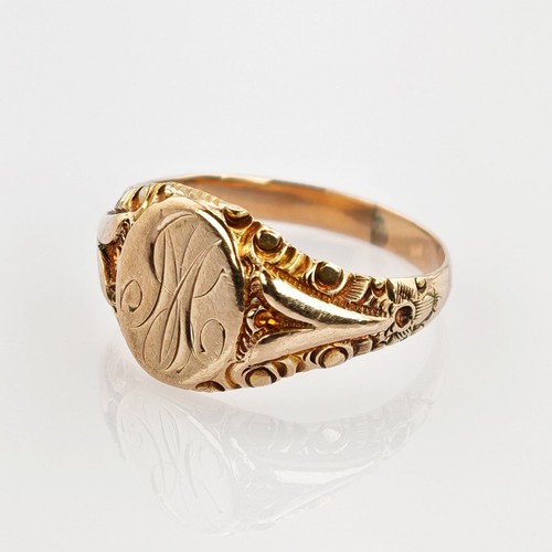 Siegelring aus gold mit - aus,