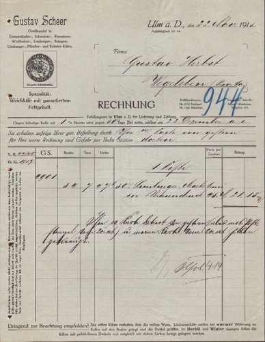 Ulm rechnung 1913 - a.,