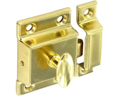 ASEC 50mm Schrankdreh Schrankriegel Schnäpper & Befestigungen Messing oder vernickelt