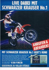 Schwarzer Krauser Werbeanzeige Werbung Schwarzer krauser No.1 #1 NG 