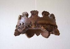 BALDACHIN BETTHIMMEL RUND Ø 45 cm HOLZ BRAUN MOSKITONETZHALTER KOLONIAL-STIL