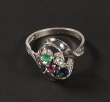 schöner 585er Weißgold Ring