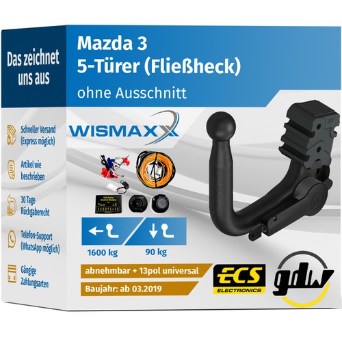 Anhängerkupplung für mazda - mazda, 3