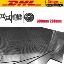 Carbon Black Platte 1,5mm 2mm 3mm/ CFK GFK Kohlefaser / Glänzend/Größe wählbar