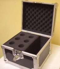 ROADINGER Mikrofon Case für 6 Mikrofone schwarz, Mikro Box Kiste Koffer