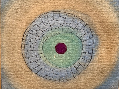 Surrealismus aquarell von 1975 - surrealismus,