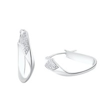 Joop! 2036197 Ohrringe Creolen Damen Geschwungene Form Zirkonia Sterlingsilber