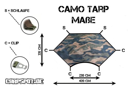 Camo tarp 420 335cm plane - camo,