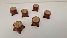 6 x Lego Baumstumpf mit Baumscheibe NEU Braun 5256 Wald Print Pflanze