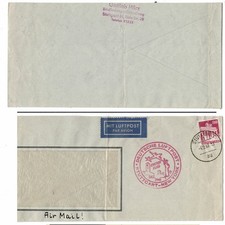 Deutsche Luftpost Stuttgart New York Dez 48 aptierter Stempel