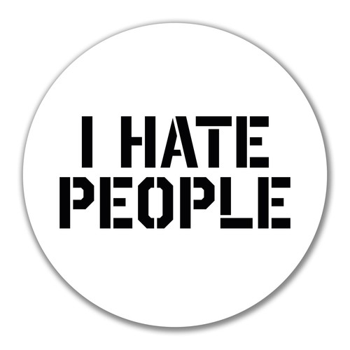 Aufkleber hate people 10cm - hate,