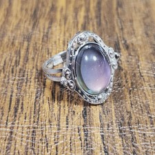 Mood ring silver women - ring, oval