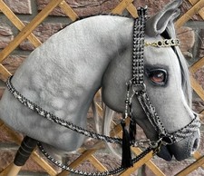 Araber -Showhalfter -Trense Zügel,für Hobby Horse Steckenpferd Zubehör Spielzeug