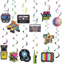 36 Stück 80er Party Hängende