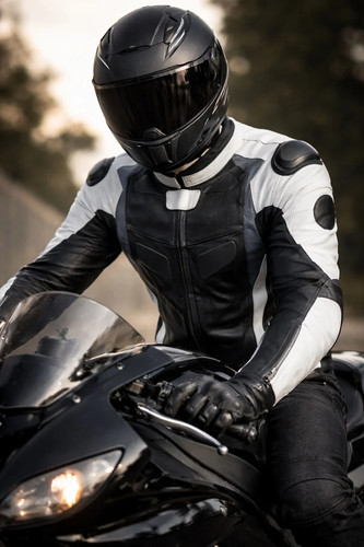 Motorradjacke herren leder - motorradjacke,