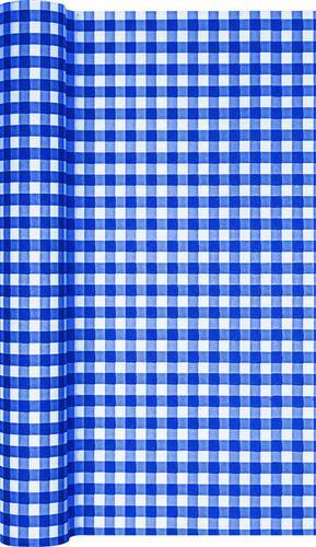 Tischläufer karo blau - tischläufer, weiß