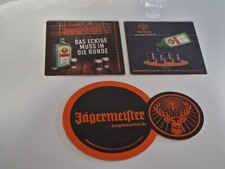 3 Bierdeckel, Untersetzer, Jägermeister, Hörner - Whiskey, Kräuterlikör