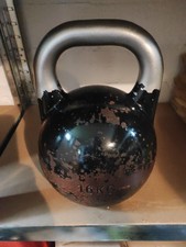 Kettlebell 16 kg Gusseisen, nicht gummiert, Kraftsport, Training 