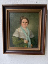 Ölgemälde alt antik Portrait Bildnis Porträt Dame Frau