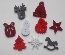 9 Streudeko Filz Weiß Grau