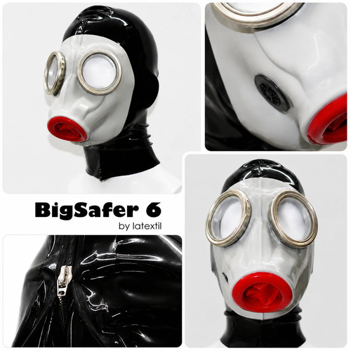Latex gasmaske big safer - latex,