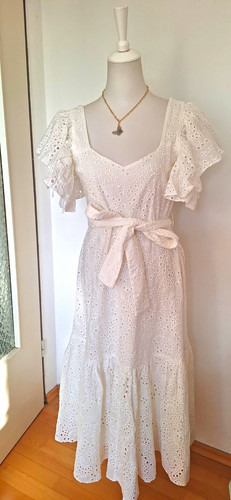 Zara damen kleid midi weiß - midi,