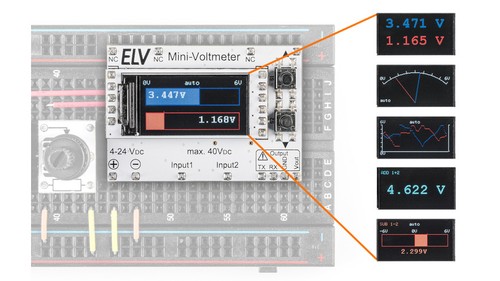 Elv bausatz mini voltmeter - elv, mini-voltmeter