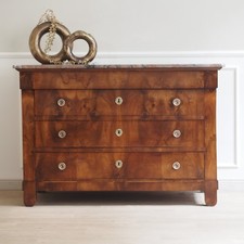 Antike Empire Kommode Marmor Biedermeier Schubladenkommode Nussbaum Vintage alt
