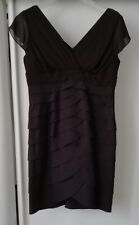 Festliches Cocktailkleid Mariposa in dunkelbraun Gr. 44