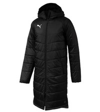 PUMA Liga Sideline Bench Jacket Long Fussball Parka Coach (655299 03) schwarz