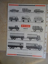 WIKING Bildpreisliste /  Katalog  , 1980 /81,