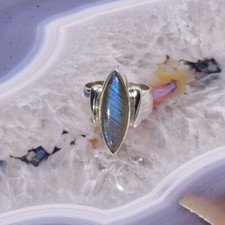 Labradorit Ring, 925er Silber