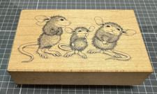 House-Mouse Designs Holzstempel Stampa Rosa Stempel RARITÄT 1999 365 F