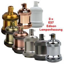 2x E27 Lampenfassung Metall