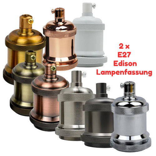 E27 lampenfassung metall - 2x,