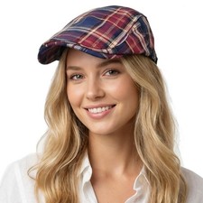 Karierte Schiebermütze Herren